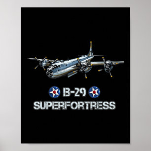 World War 2 American Aircraft Wwii B-29 Superfortr Poster