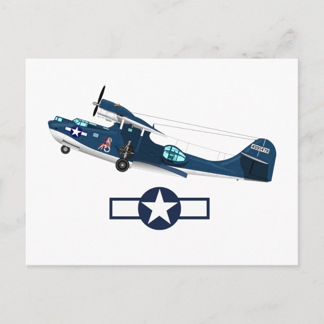 World War 2 American Airplanes Invitation Postcard (Front)
