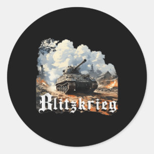 World War 2 Blitzkrieg Classic Round Sticker