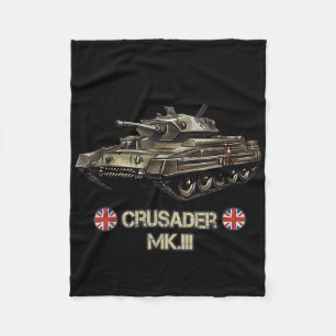 World War 2 British Army Tank Crusader Mk.3 Gift  Fleece Blanket