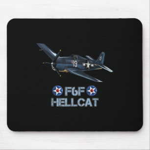 World War 2 F6f Hellcat Fighter Aeroplane Mouse Pad