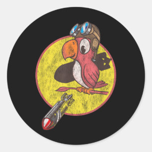 World War 2 Fighter Pilot Patch For Wwii Veterans  Classic Round Sticker