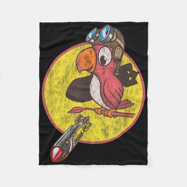 World War 2 Fighter Pilot Patch For Wwii Veterans  Fleece Blanket (Front)