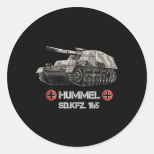 World War 2 German Self Propelled Artillery Hummel Classic Round Sticker