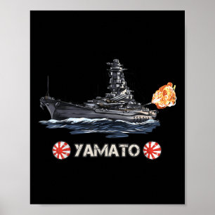 World War 2 Japanese Battleship Yamato Poster