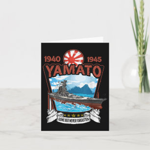 World War 2 Military Japanese Battleship Yamato  Card