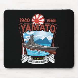World War 2 Military Japanese Battleship Yamato  Mouse Pad