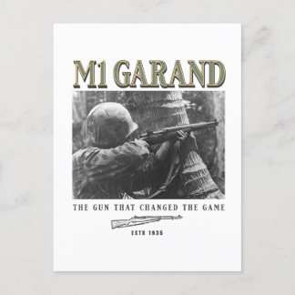 World War 2 Weapon M1 Garand Rifle Postcard