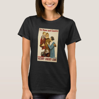 World War Era Classic Patriotic Soldier Hugging Hi T-Shirt