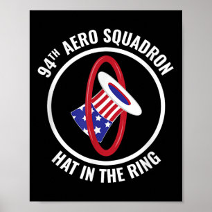 World War I 94th Aero Squadron Hat In The Ring Poster