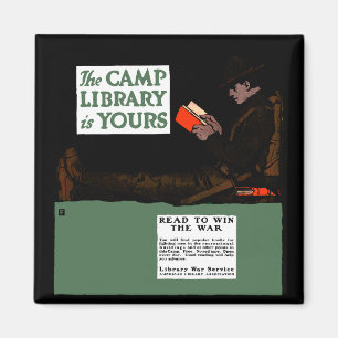 World War I Camp Library 1917 Military  Magnet