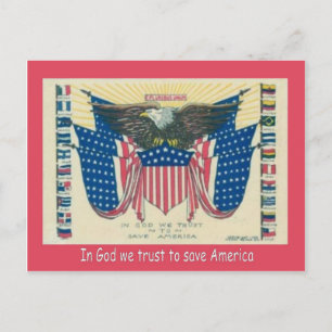 World War I,   Propaganda, In God we trust Postcard