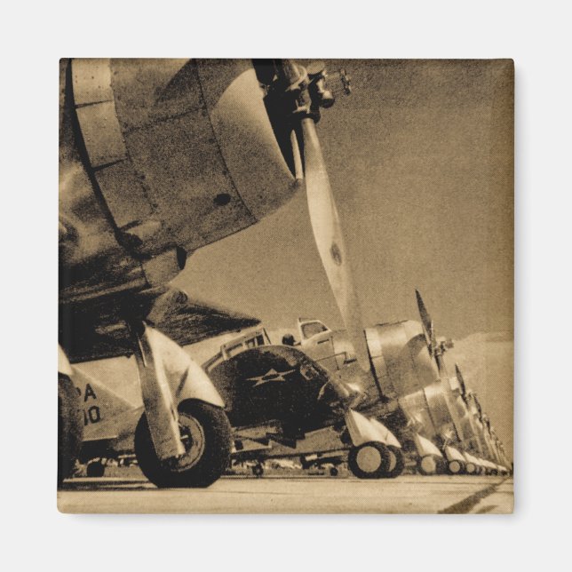 World War II Aeroplanes Magnet (Front)