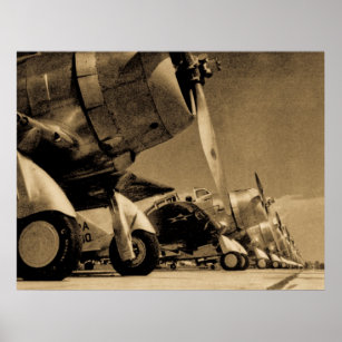 World War II Douglas SBD Dauntless Bomber Planes Poster
