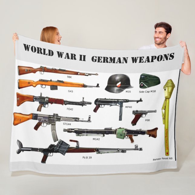 WORLD WAR II GERMAN WEAPONS FLEECE BLANKET (In Situ)