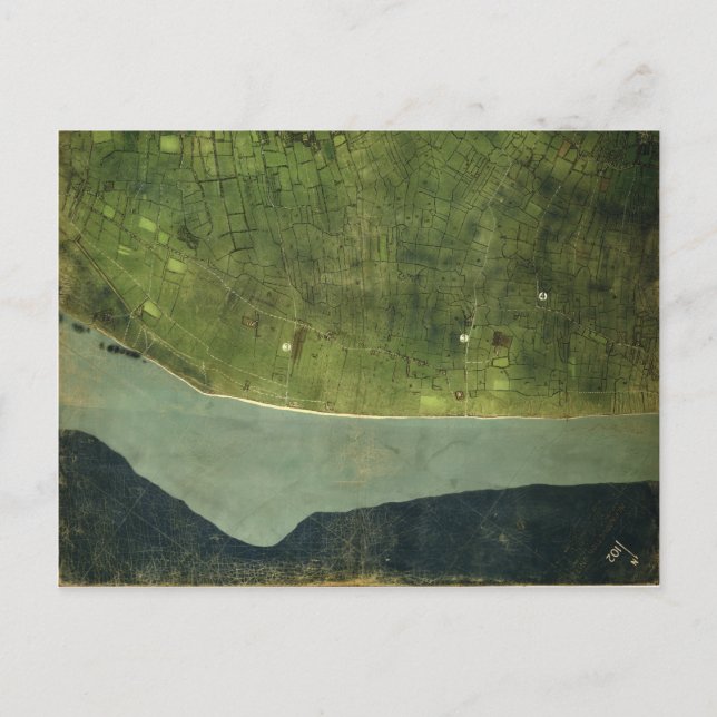 World War II Map of Utah Beach Normandy France Postcard (Front)