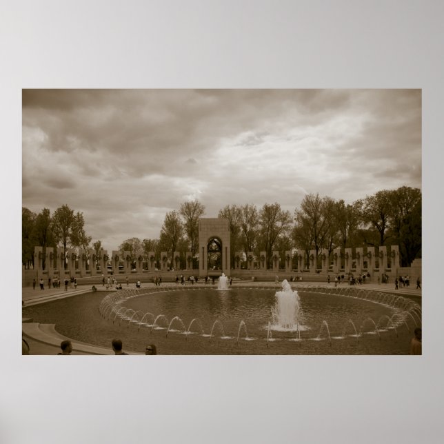 World War II Memorial Old Time Print (Front)