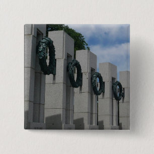 World War II Memorial Wreaths I 15 Cm Square Badge