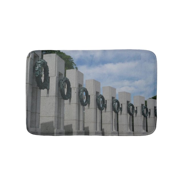 World War II Memorial Wreaths I Bath Mat (Front)