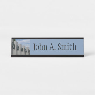 World War II Memorial Wreaths I Desk Name Plate