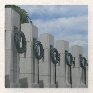 World War II Memorial Wreaths I Glass Coaster