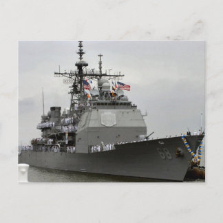 World War II US warship in Anzio Postcard