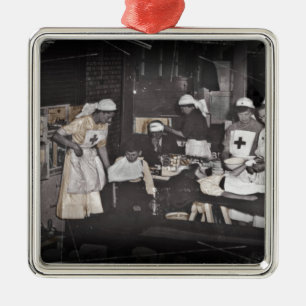 World War One Nurses Aid Station Metal Tree Decoration