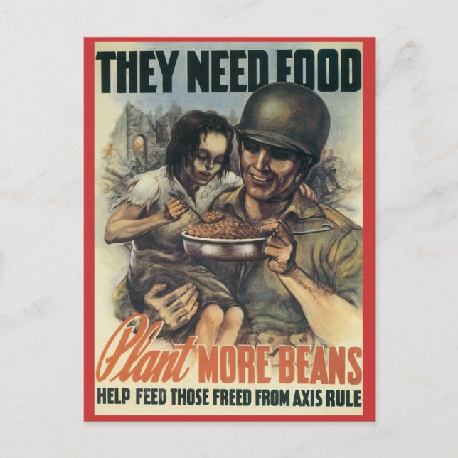World War Postcards, War Work Effort - Crops Postcard (Front)
