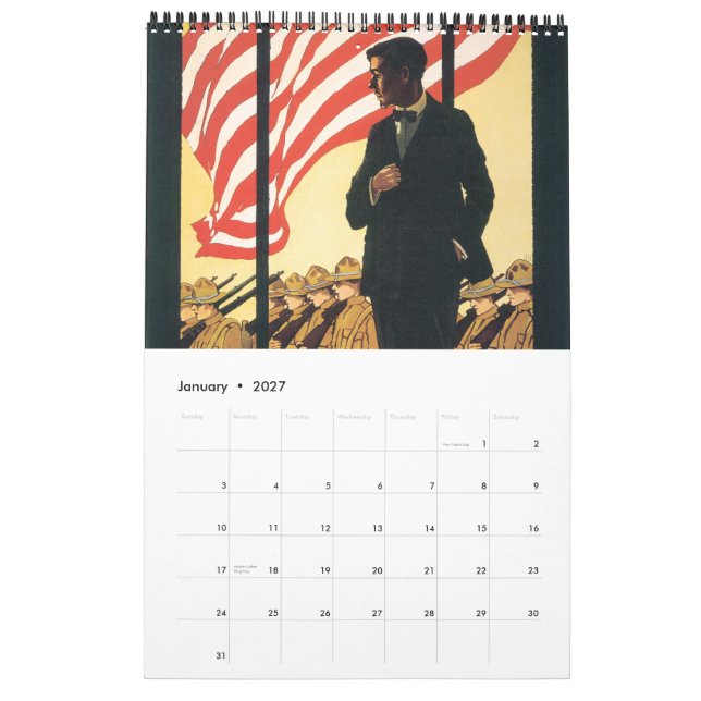 World War Poster Calendar (Jan 2027)