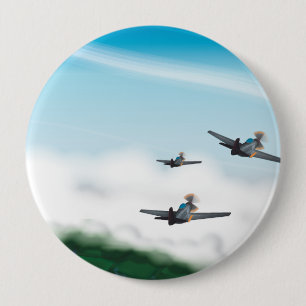 World War Two Aeroplanes 10 Cm Round Badge