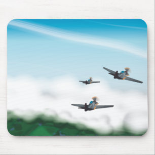 World War Two Aeroplanes Mouse Pad