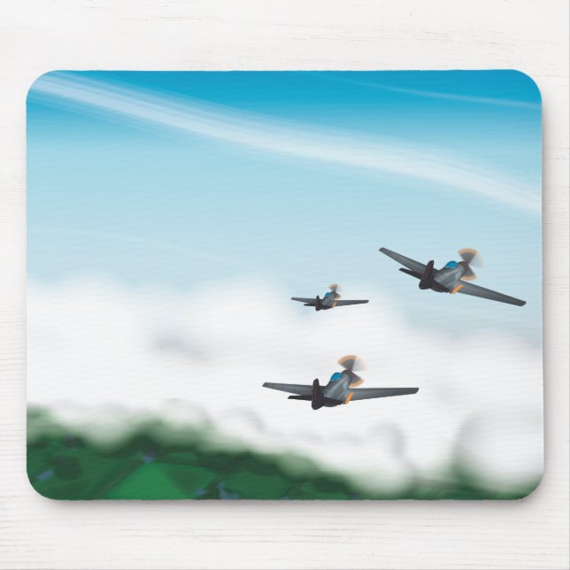 World War Two Aeroplanes Mouse Pad (Front)