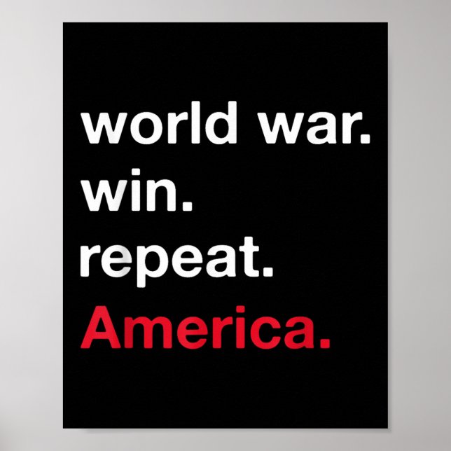 World War Win Repeat American Country Defender Jul Poster (Front)