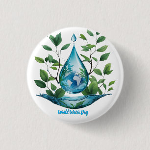 World Water Day 3 Cm Round Badge
