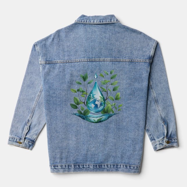 World Water Day Denim Jacket (Back)