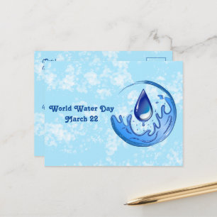World Water Day Save Water Save Earth Postcard