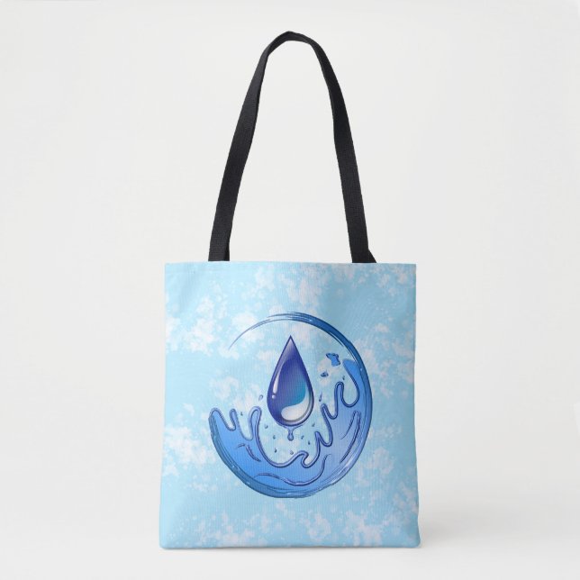 World Water Day Save Water Save Earth Tote Bag (Front)