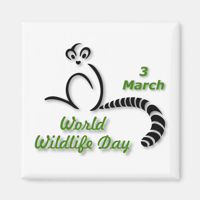 World Wildlife Day 3 March Magnet (Front)
