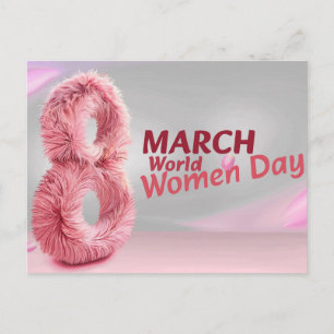 world woman day postcard