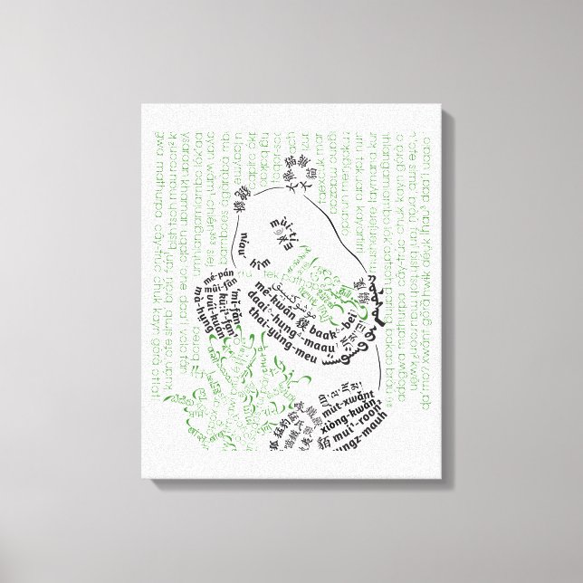 World Word Bamboo Panda Canvas Print (Front)