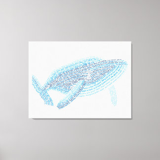 World Word Blue Whale Canvas Print