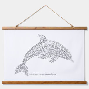 World Word Dolphin Tapestry