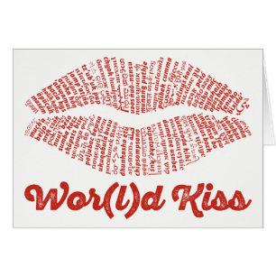 World Word Kiss Card