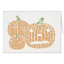 World Word Pumpkins Card