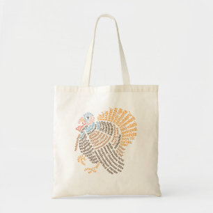 World Word Wild Turkey Tote Bag