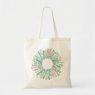 World Word Wreath Tote Bag
