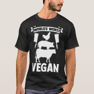 World Worst Vegan Food Pyramid Servings Food Group T-Shirt