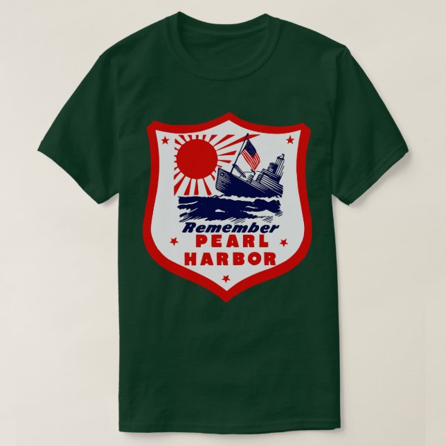 WorldII Remember Pearl Harbour T-Shirt (Design Front)
