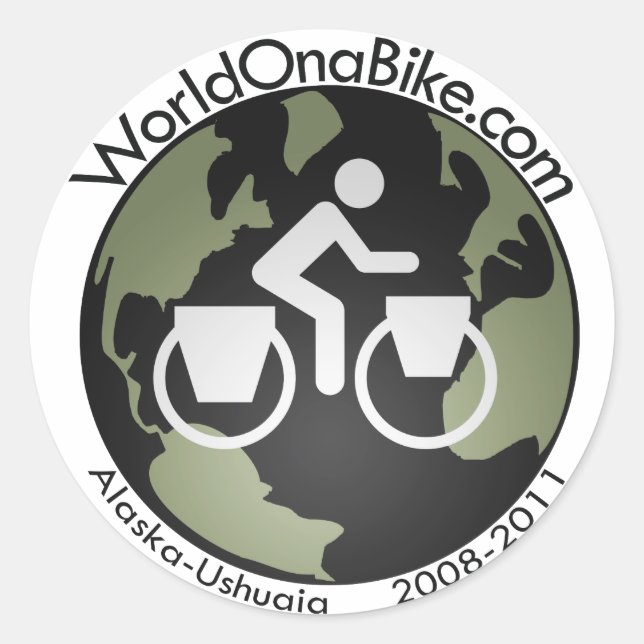WorldOnaBike.com Logo sticker (Front)