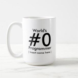 World's #0 Programmer - Personalised Coffee Mug